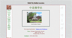 Desktop Screenshot of middlewaybuddhist.org